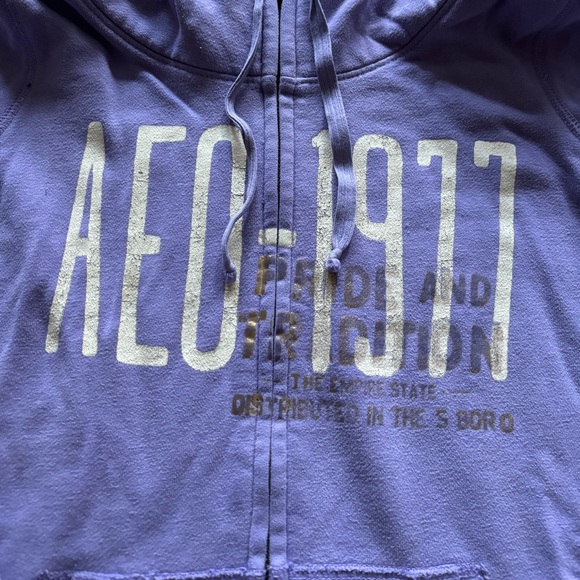 American Eagle Purple Zip Up - Picture 2 of 3